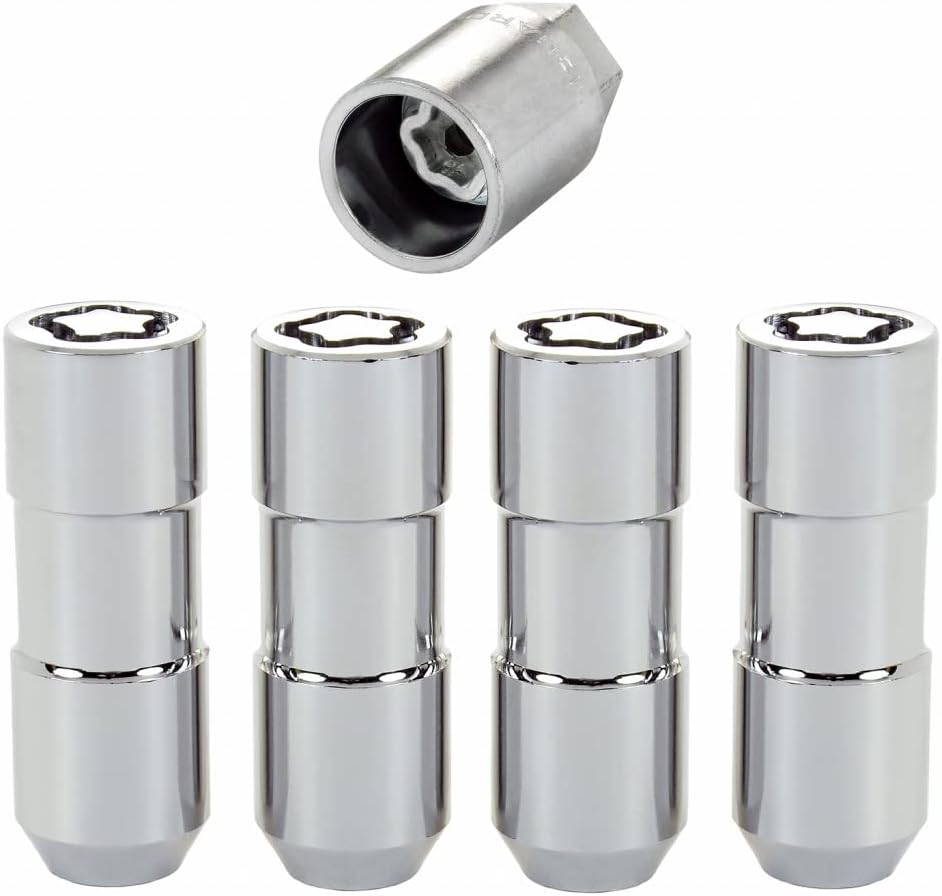 Chrome Cone Seat Wheel Lock Nut Set, 4 Pack, 9/16-18, 2.5 in. Length U151