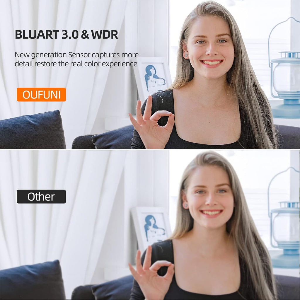 4K Webcam with Microphone, Autofocus, Privacy Cover and Tripod O42576