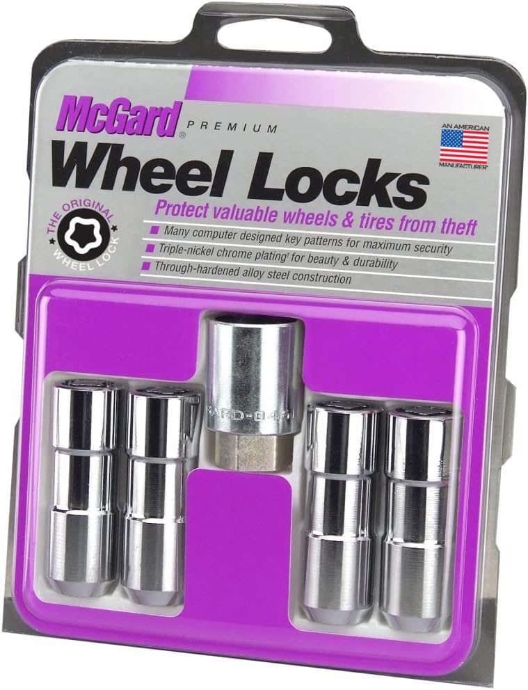 Chrome Cone Seat Wheel Lock Nut Set, 4 Pack, 9/16-18, 2.5 in. Length U151