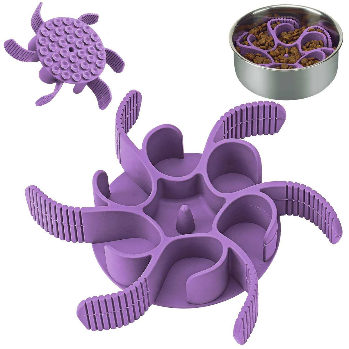 Anipaw Dog Slow Feeder Dog Bowls Silicone Spiral Dog Food Bowls Feeder Insert to Slow Down Eating for Large Medium Small Breed Dogs Perfect - Pet Supplies online store