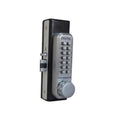Mechanical Keyless Narrow Stile Latch with Double Sided Combination - Satin Chrome E2532