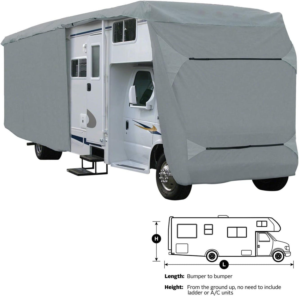 Camper Cover Fits 20' 21' 22' 23'L Zipper Access T421