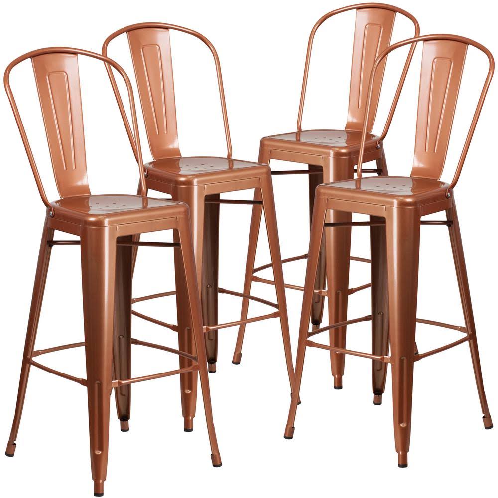 Metal Outdoor Bar Stool (4-Pack) L3800