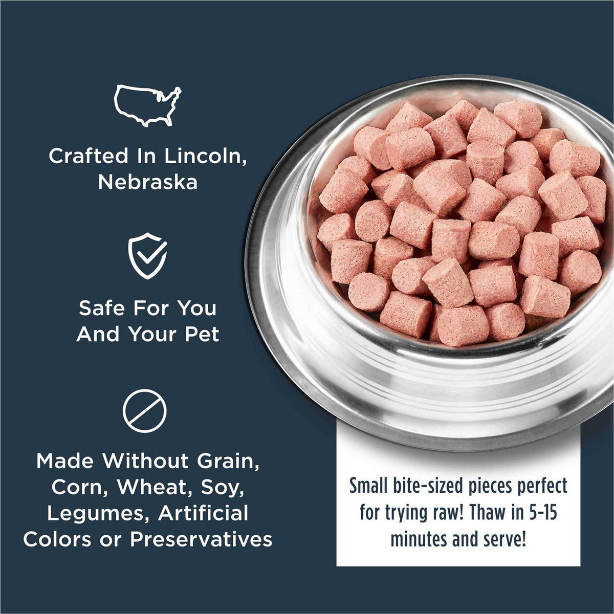 Raw Frozen Bites Grass Fed Lamb Recipe Dog Food U558