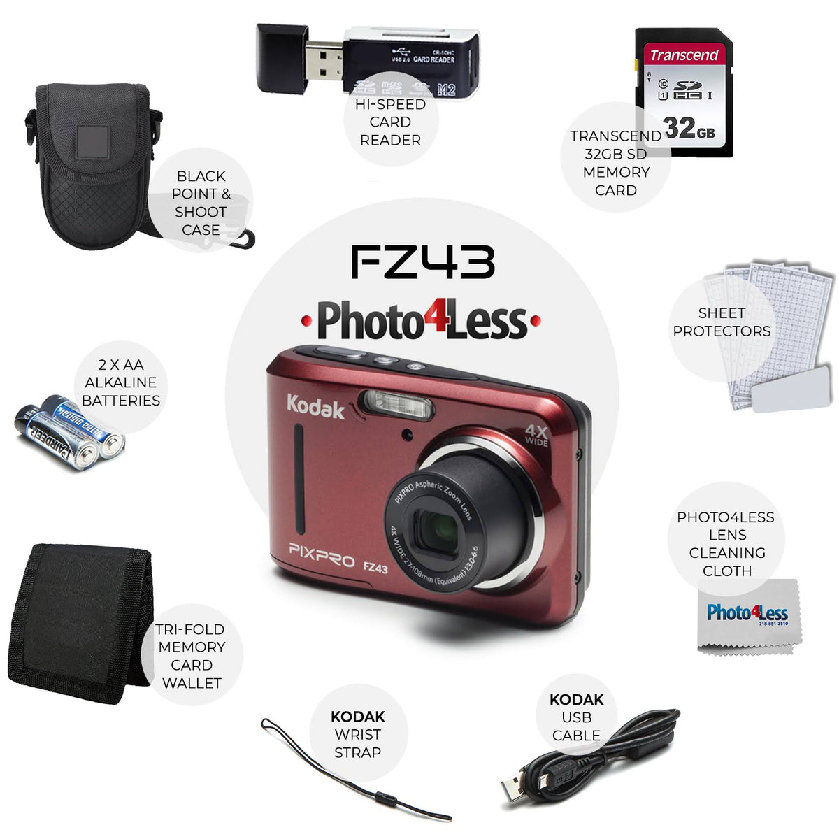 16 MP Digital Camera (Red) W384