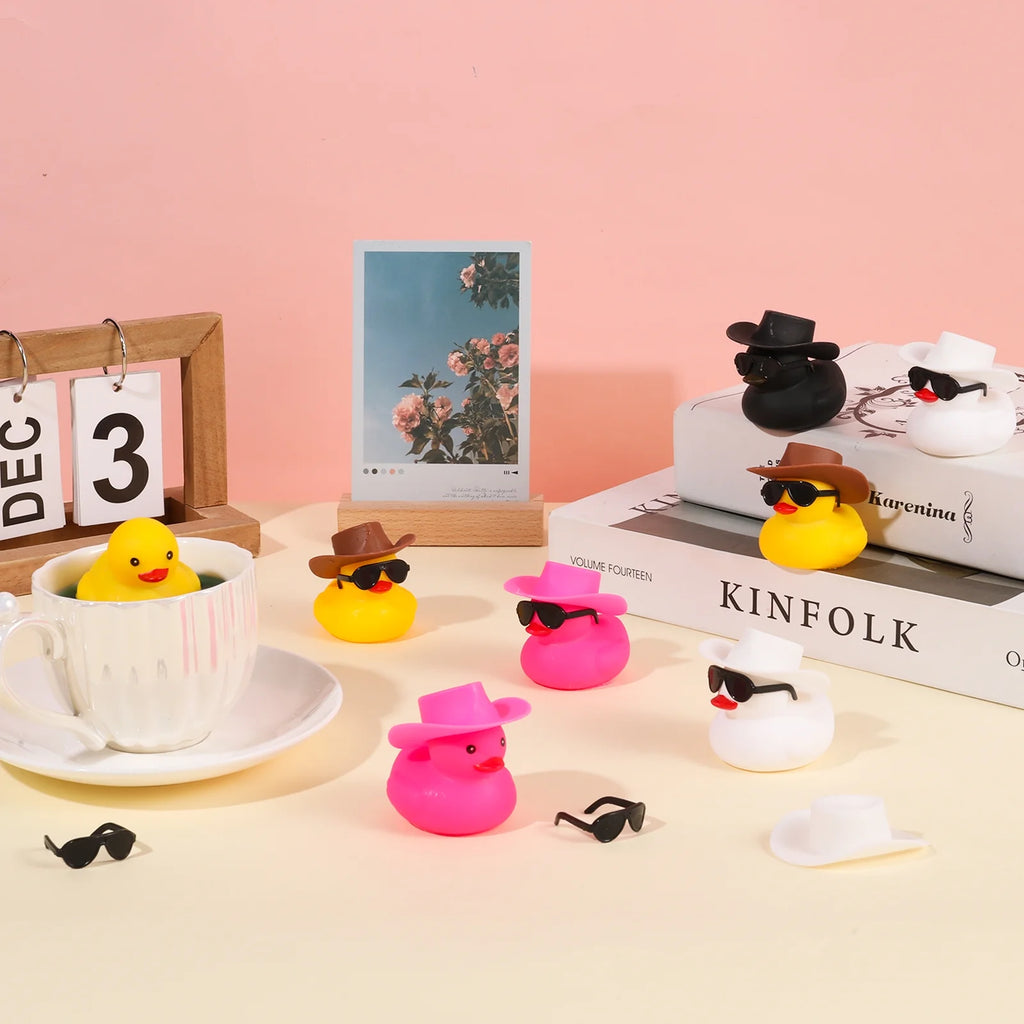 12 Pack Cowboy Rubber Duck with Hat and Sunglasses C8139