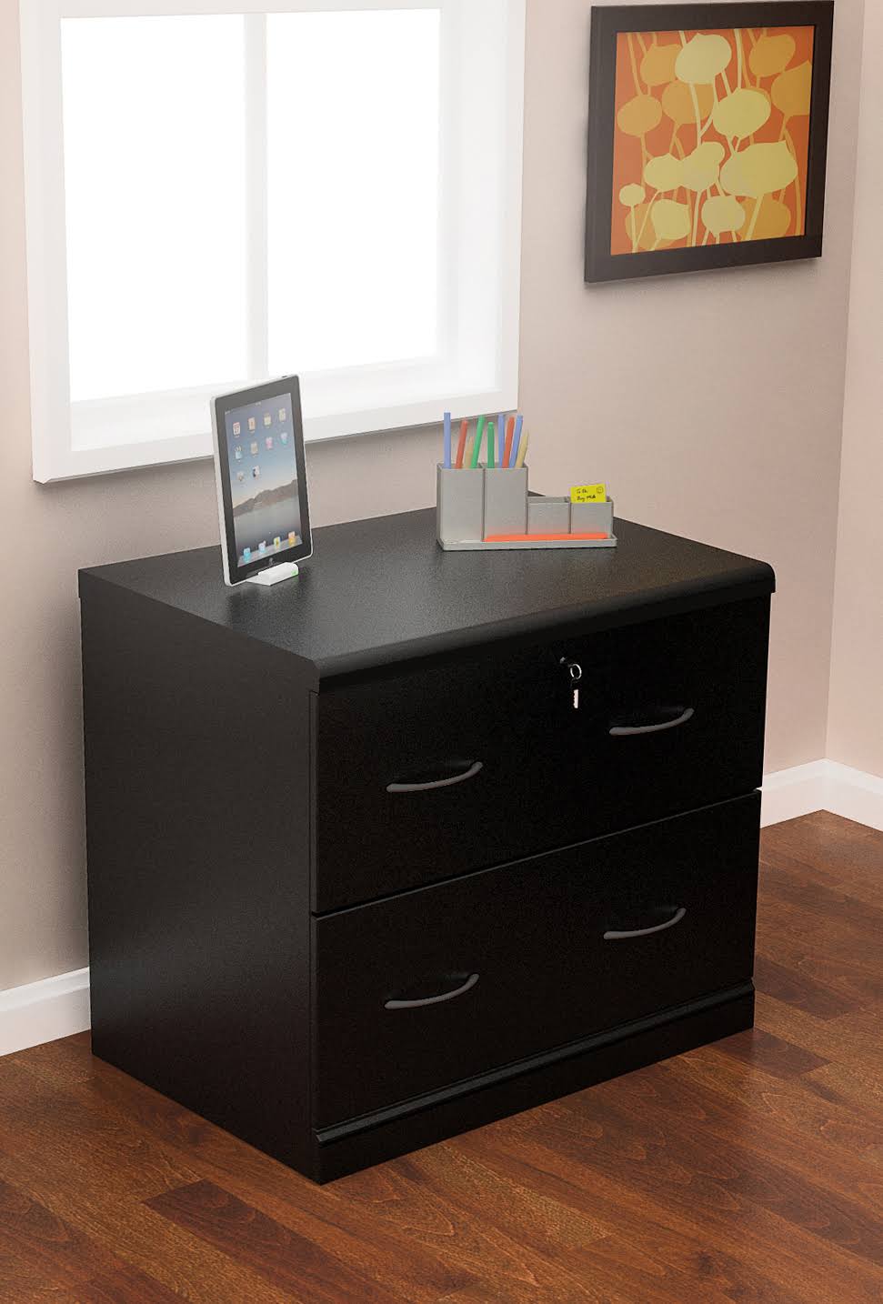 Black Lateral File Cabinet A231