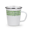 Green Enamelware Latte Mugs, Set of 4 J3981