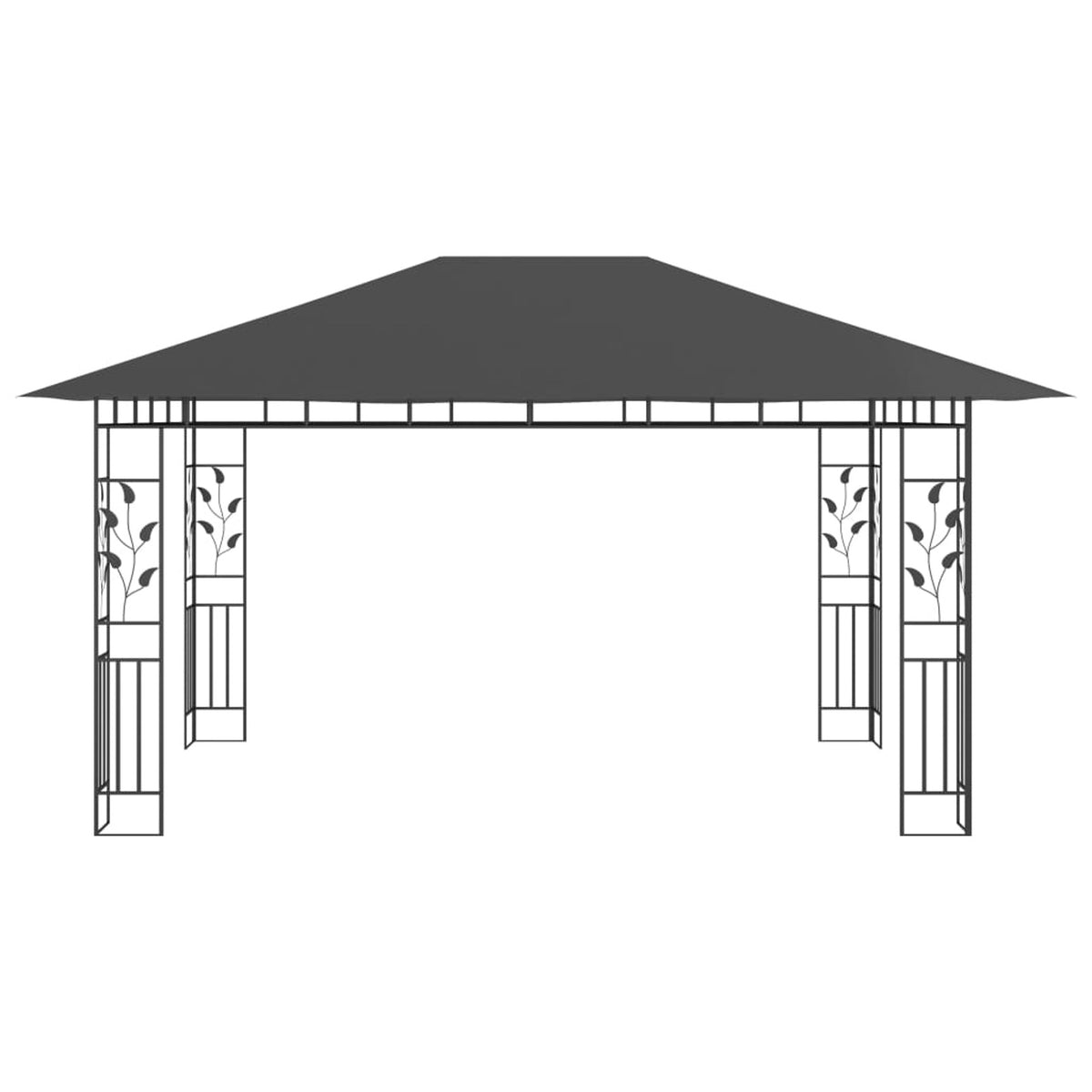 Gazebo with Mosquito Net 13.1'x9.8'x9' Anthracite T36603