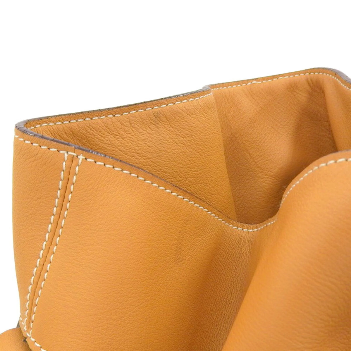 Camel Leather Drawstring Backpack H9412