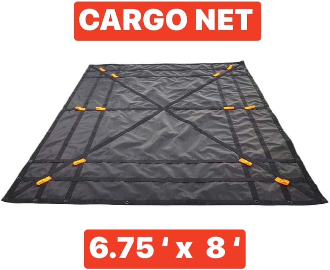 Waterproof Heavy Duty Truck Bed Cargo Net ( 6.75' x 8') G507