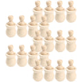 20pcs Unfinished Wood Peg Dolls with Nesting Cases S271144