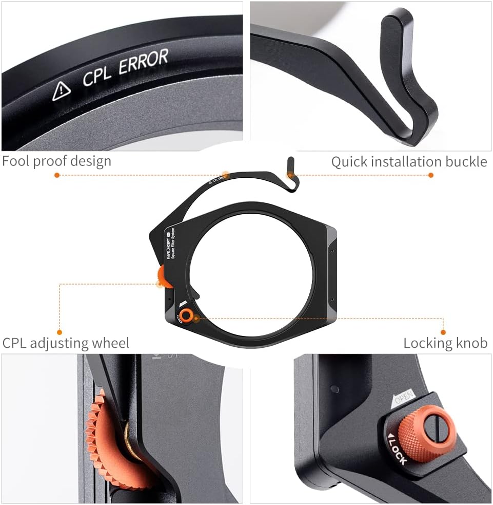 Square Filter Holder System Kit with Circular Polarizer and ND Filters X9629
