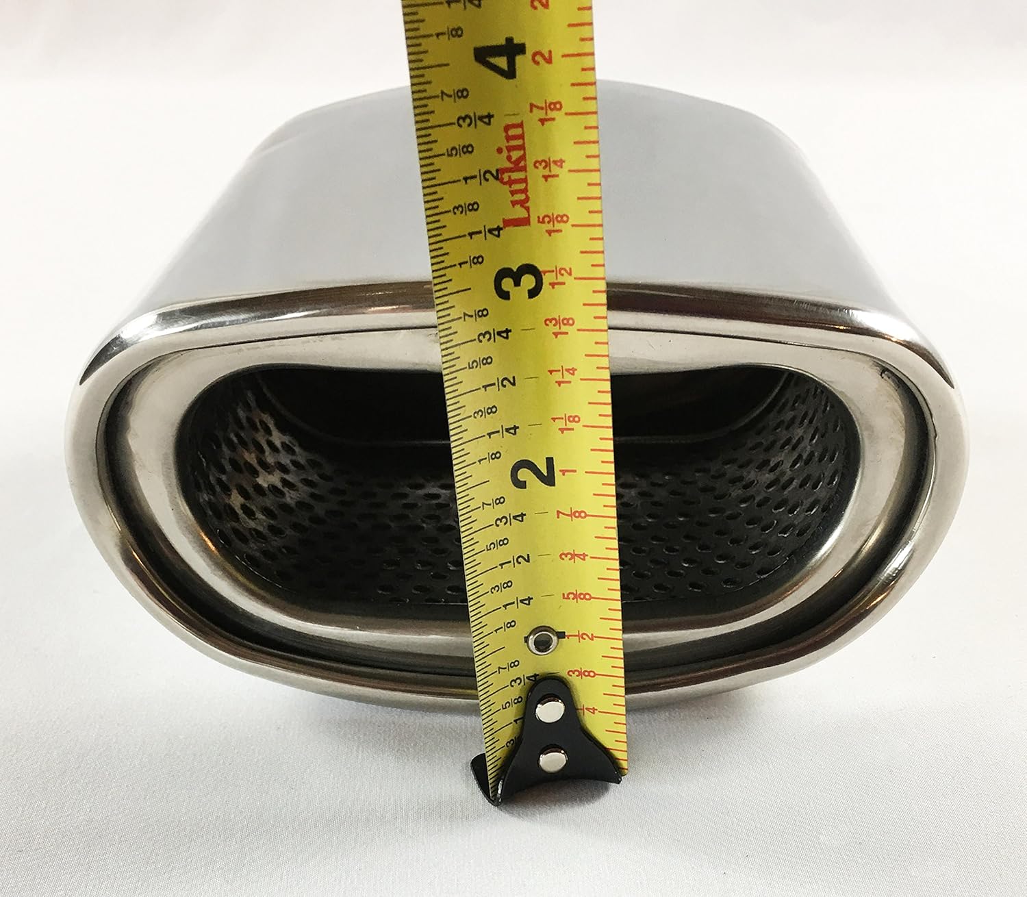 Double Wall Rolled Oval Stainless Steel Exhaust Tip Pack of 2 L937
