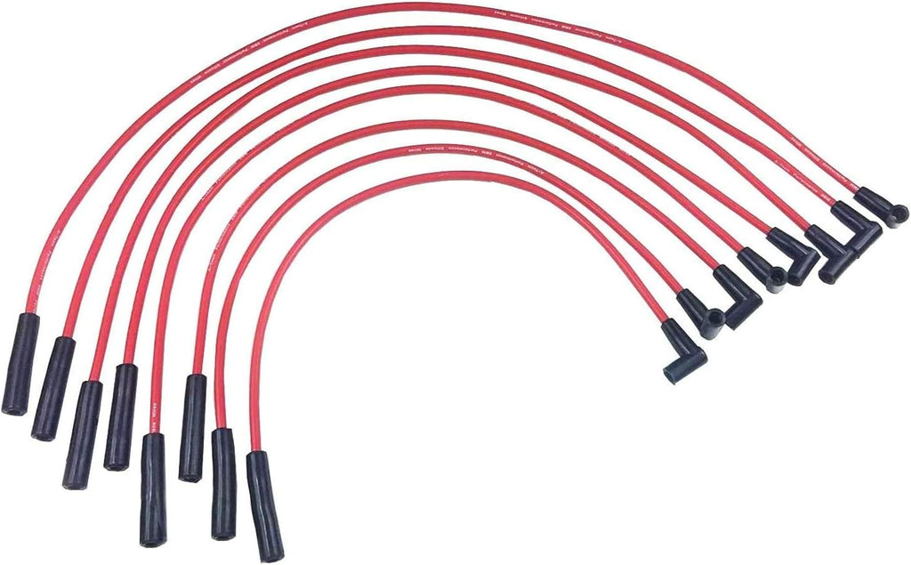 Red 8mm HEI Distributor and Spark Plug Wires Set W179338
