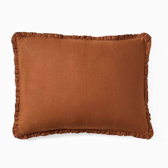 Amber Linen Ruffle Duvet Sham Set H82204