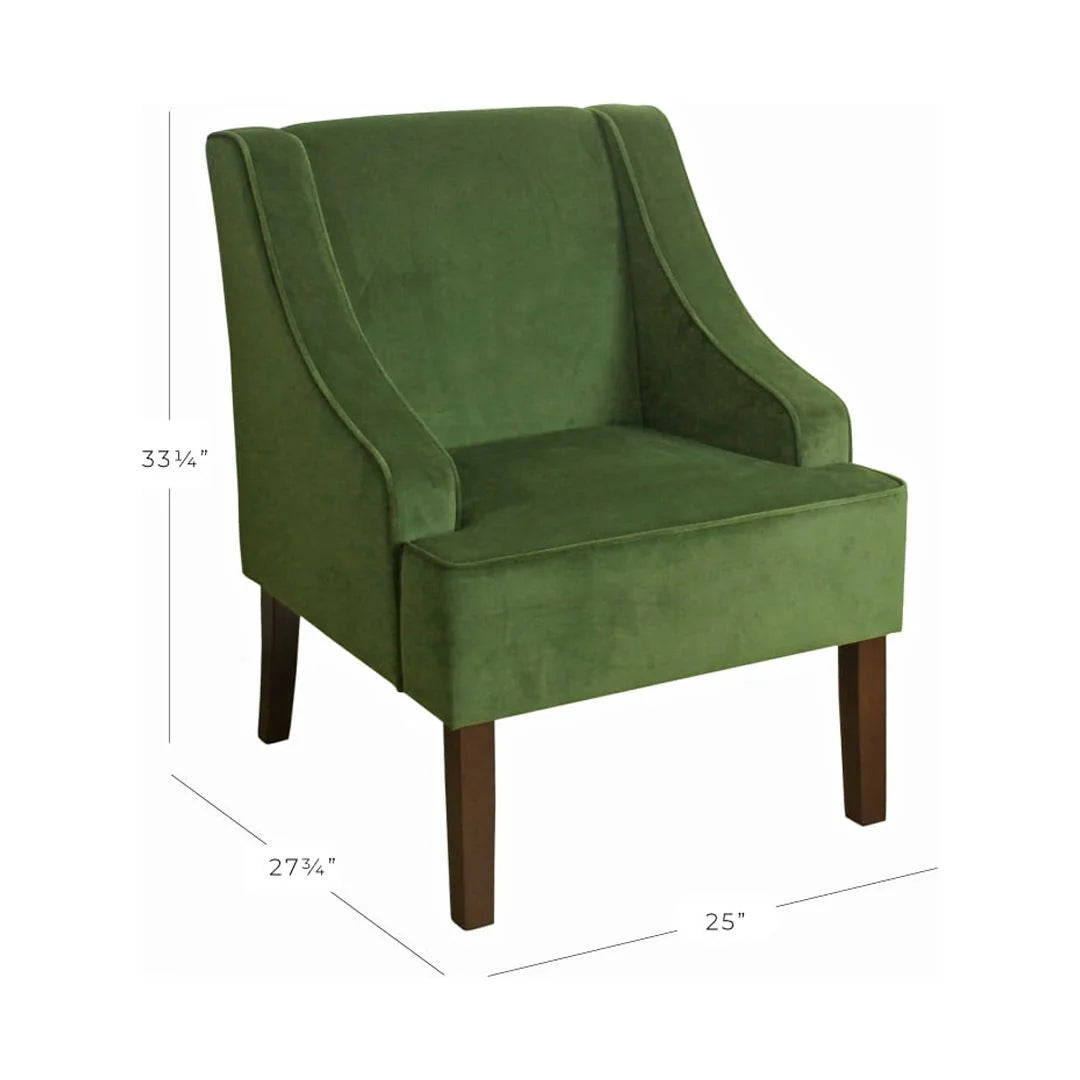 Velvet Swoop Arm Accent Chair Z17090