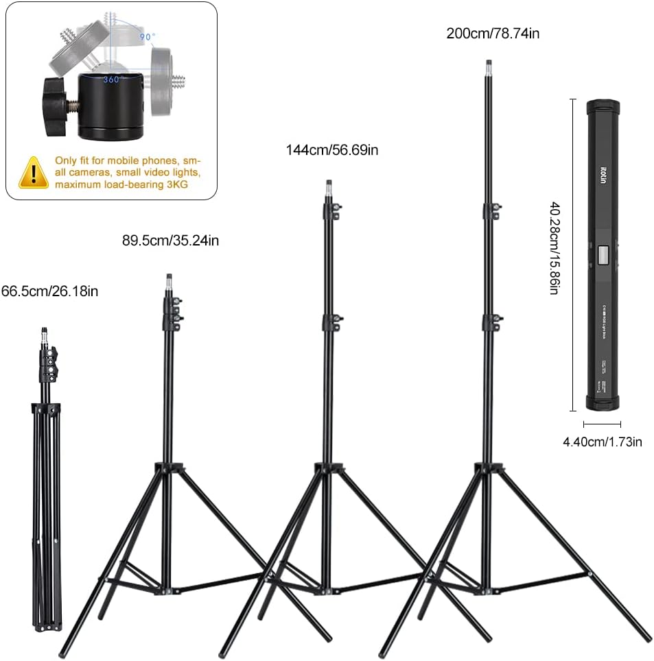 RGB LED Video Light Wand with Tripod Stand F840123