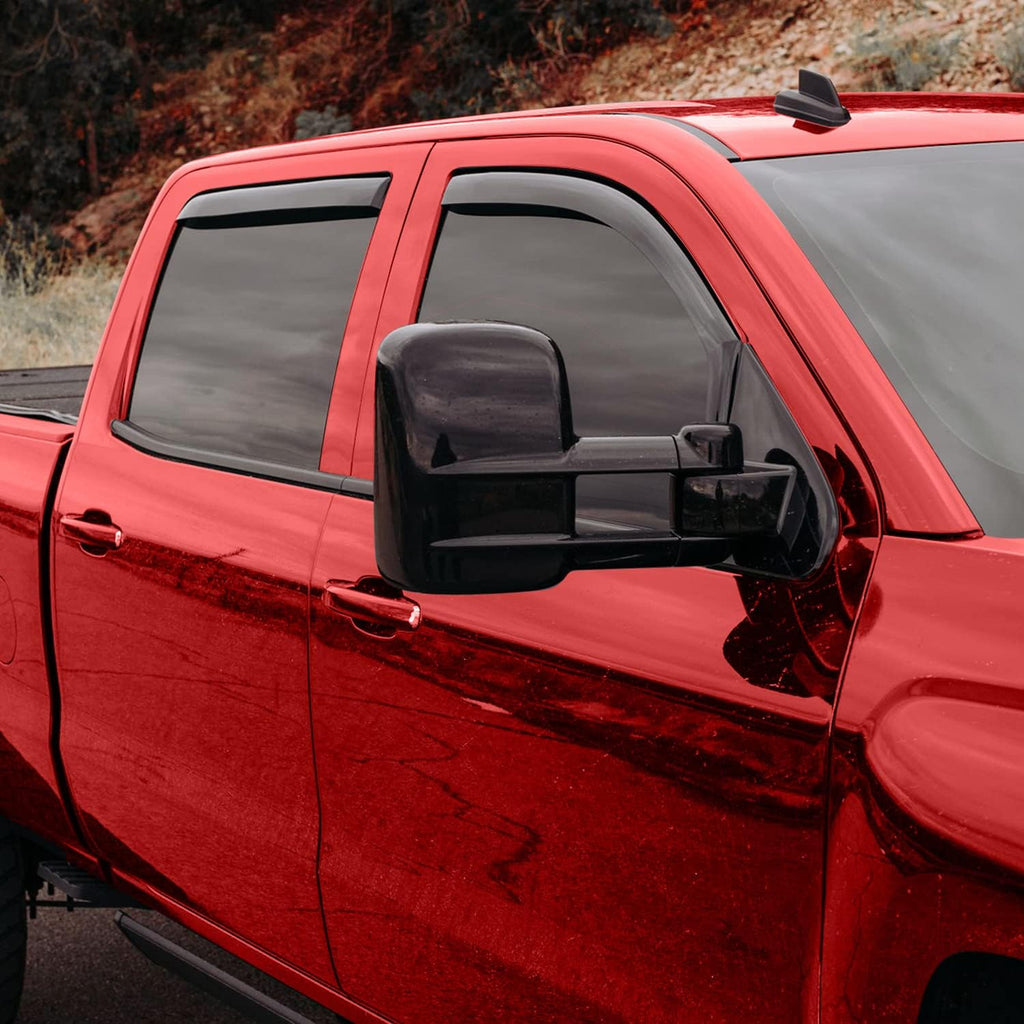 Rain Guards for Trucks Chevrolet Silverado GMC Sierra 2014-2018 Crew Cab, 4 Pieces H91272