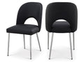 Black Vegan Leather Dining Chair N1257