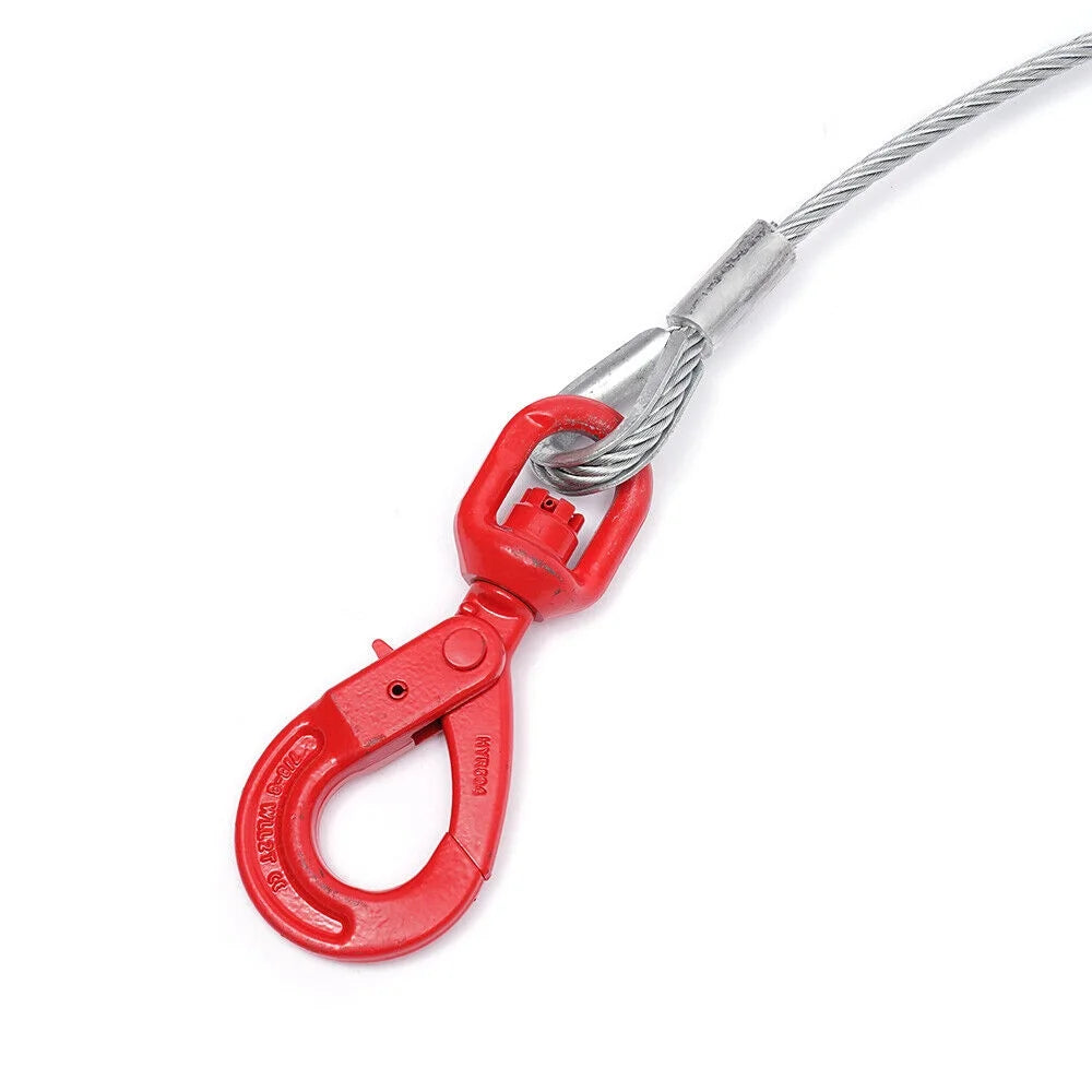 3/8"x 50" Hot-Dip Galvanized Steel Wire Rope Sling Winch Cable Q703