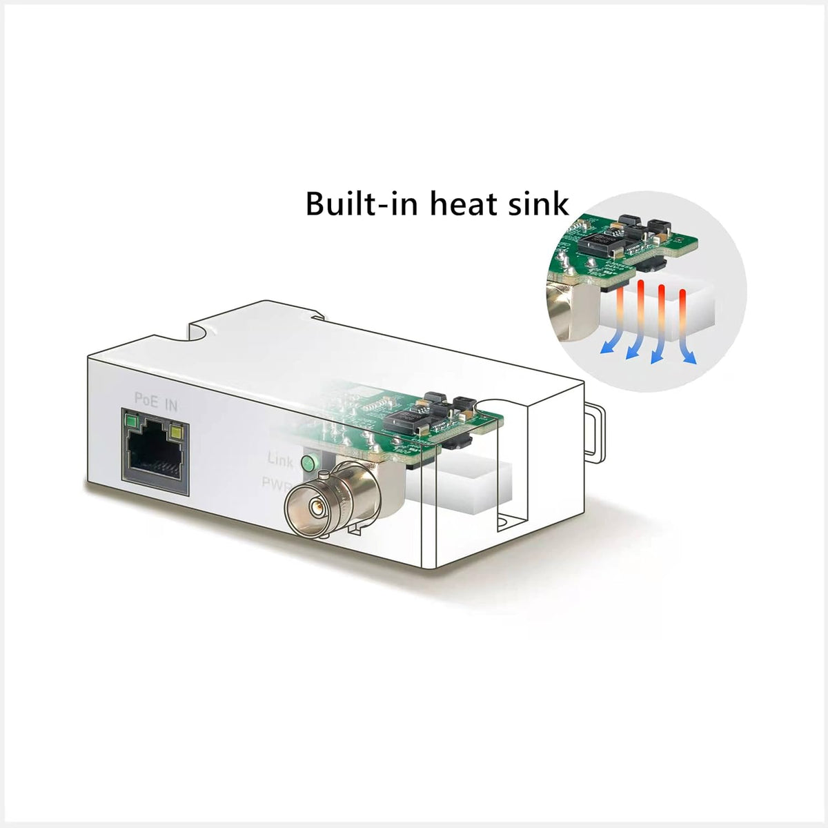 POE Over Coax EOC Converter IP Over Coax X570662