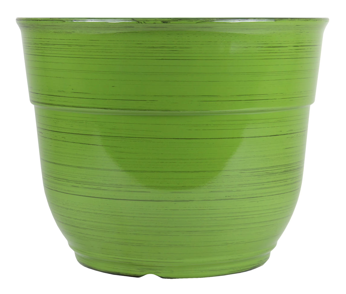 Dark Green 15" Glazed Plastic Planter Y795