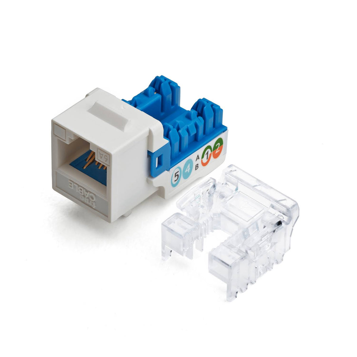 Cat6a Keystone Jack White 48pc Y884