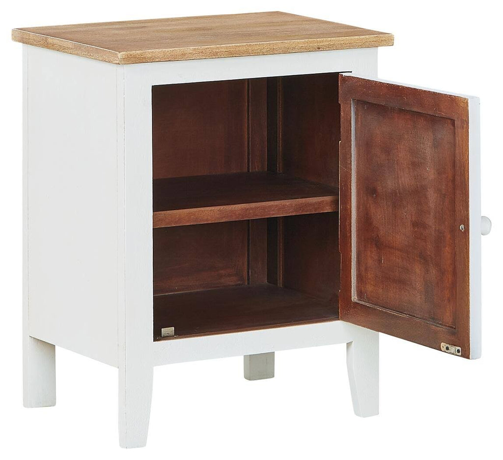 White and Brown Accent Cabinet G83850