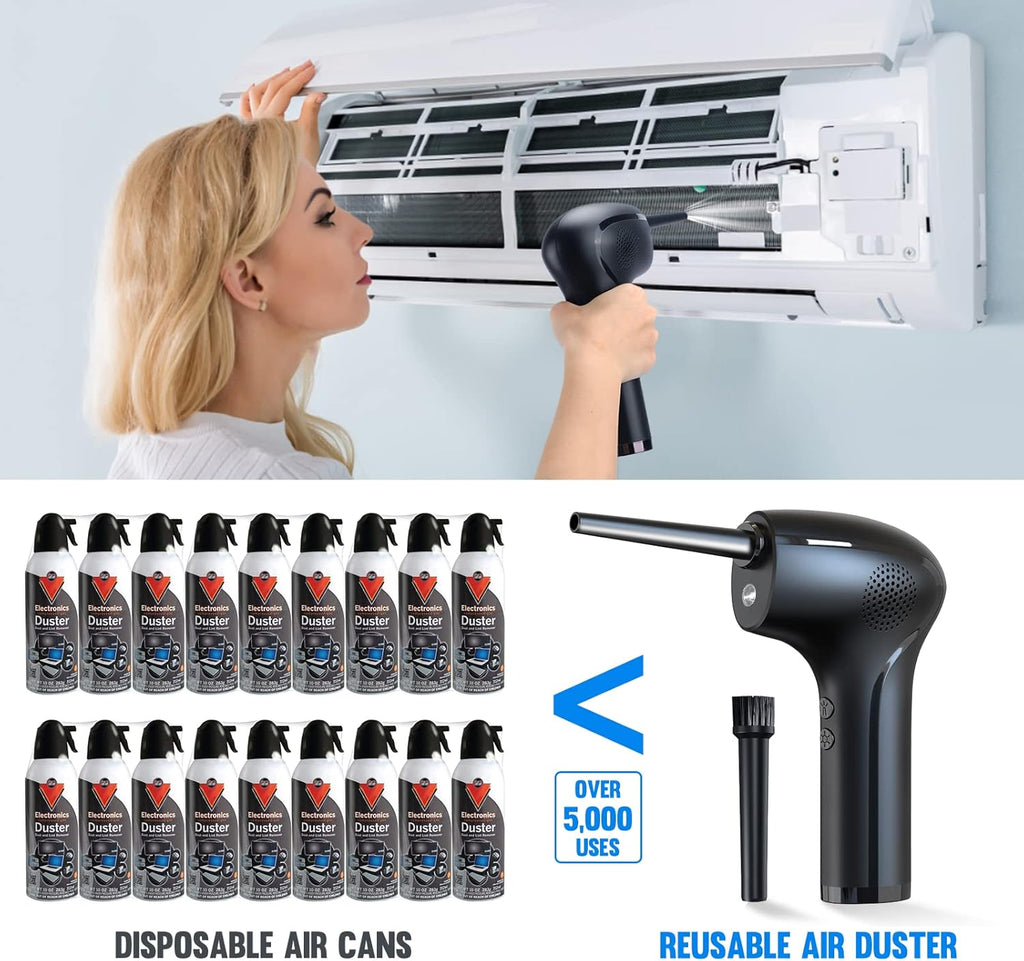 Cordless Electric Air Duster with Led Light, 6000mAh, Pack of 2 L766673