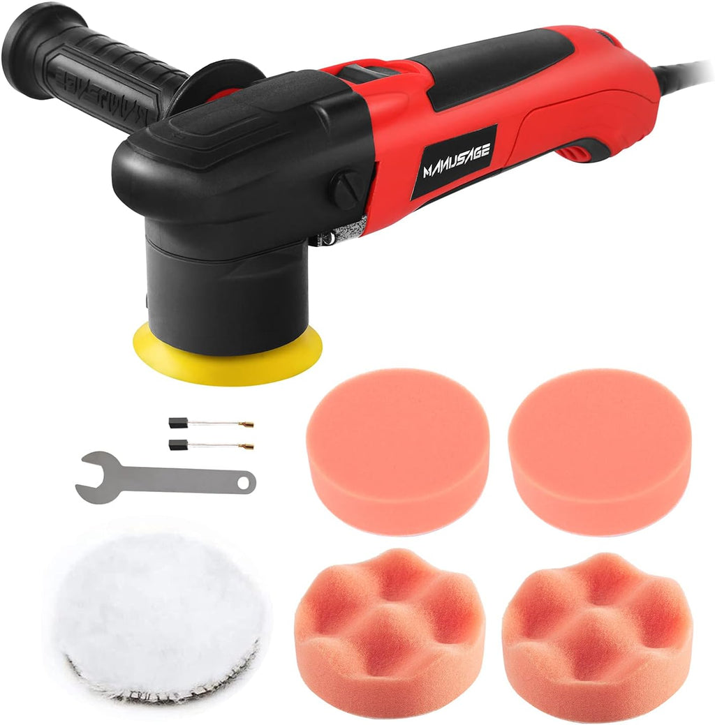 3-Inch Dual Action Car Polisher with 4 Foam & 1 Wool Pads M325