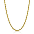Gold Plated Stainless Steel Rope Chain Necklace 6mm 26" B902