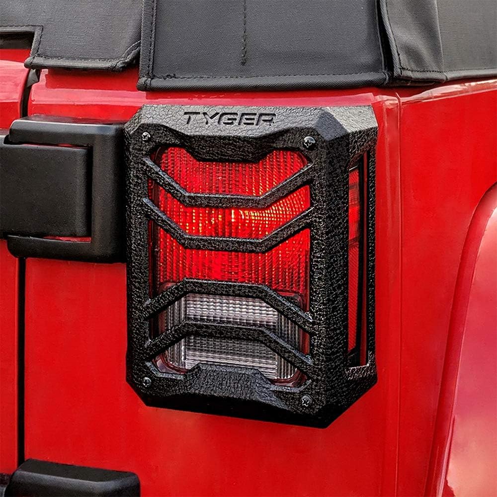Tail Light Guards Pack of 2 Textured Black Cast Aluminum Alloy Y969738