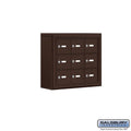 5 in. Cell Phone Storage Locker, 3 Door High Unit, 9 A Doors, Bronze, Surface Mounted, Master Keyed D929612