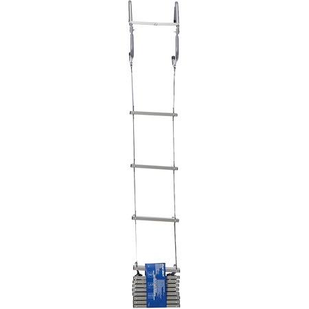 Two-Story Fire Escape Ladder, Steel, Black K744469