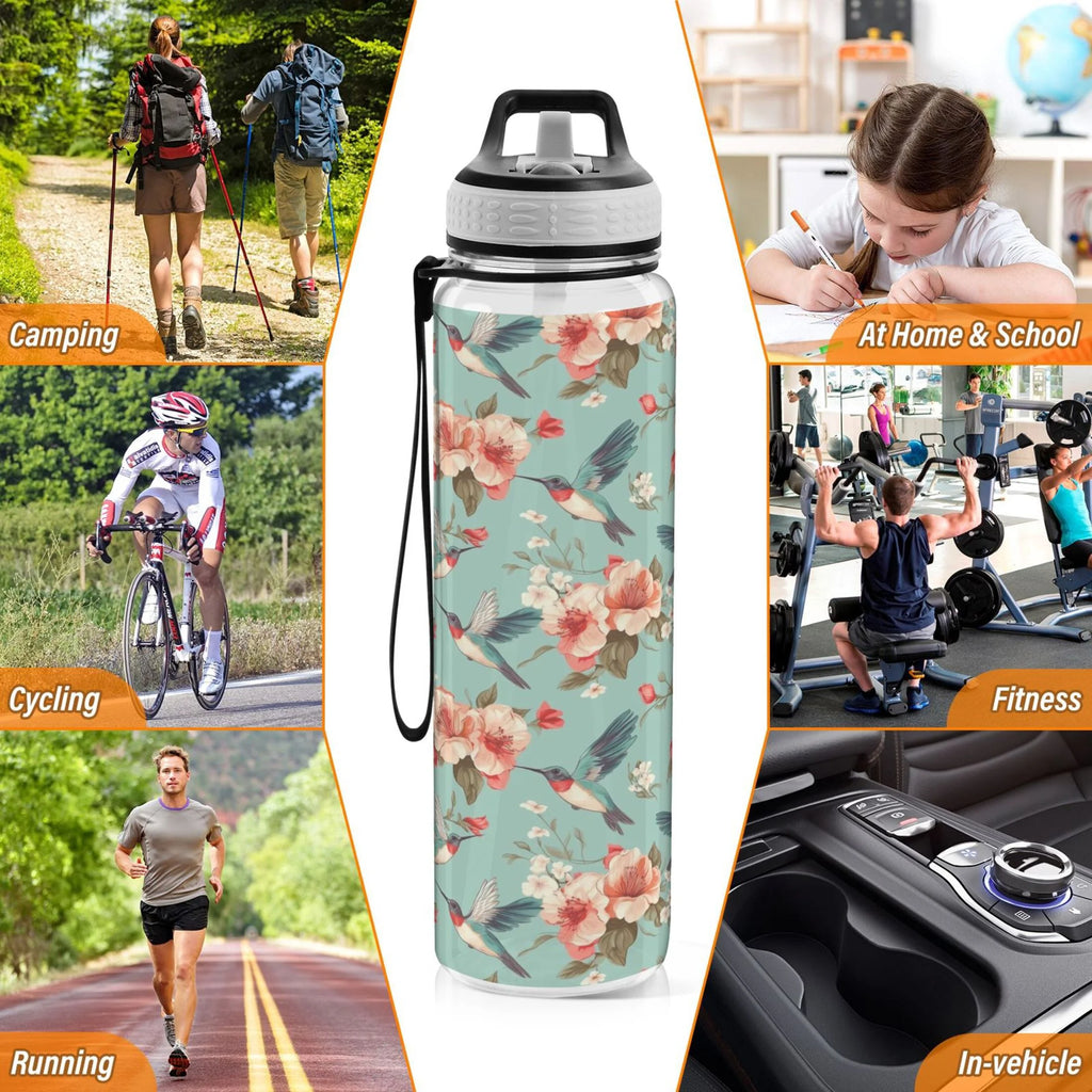 Clear 32oz Tritan Water Bottle with Straw U58961