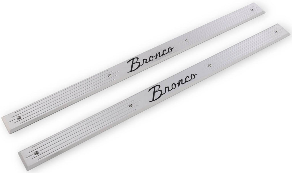 Door Sill Plates with Bronco Logo Billet Aluminum Pair Z900