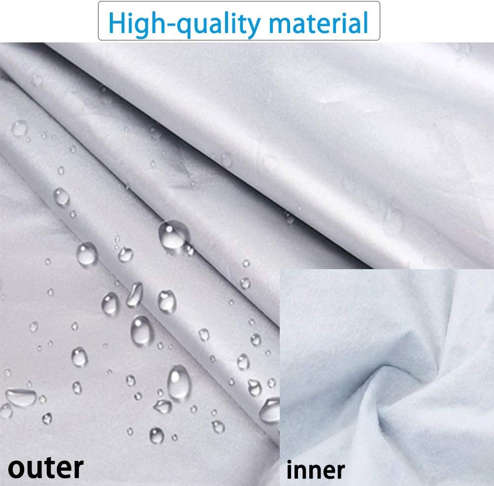Half Car Cover with Cotton Waterproof Dustproof UV Resistant Snowproof Universal Fit Sedan Length 176'' to 194'' N441