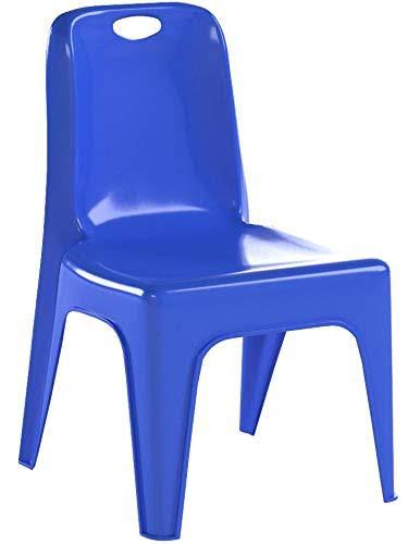 Blue Plastic Stackable School Chair with Carrying Handle T607