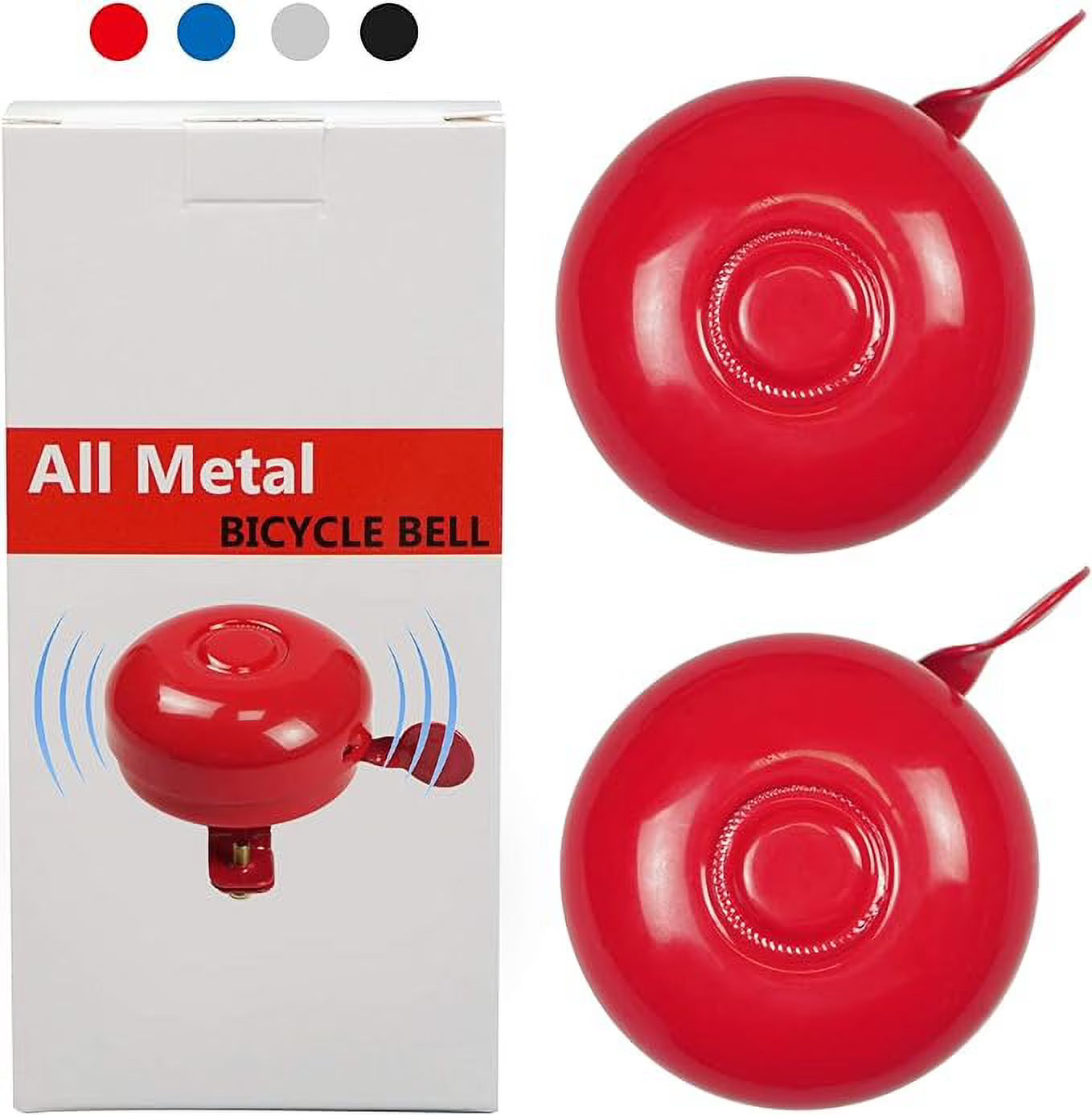 2 Pack All Metal Bike Bell for Bicycle Handlebars Q9600