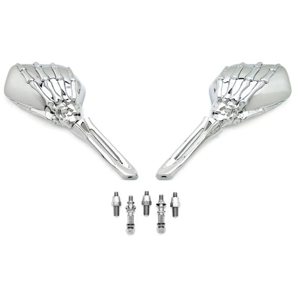 Chrome Motorcycle Skeleton Bone Mirrors G36451
