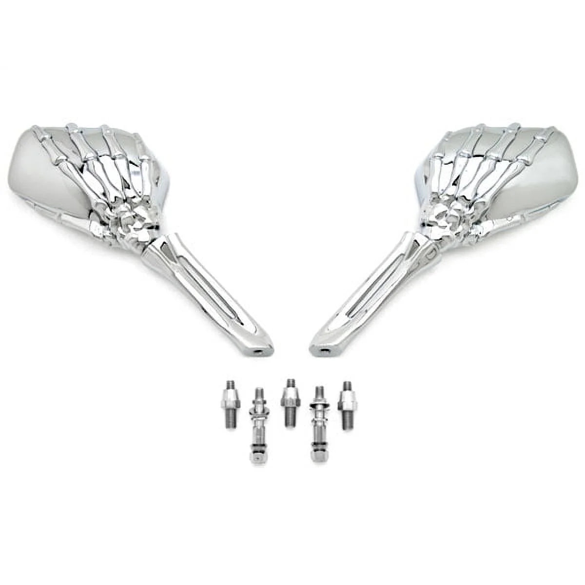 Chrome Motorcycle Skeleton Bone Mirrors G36451