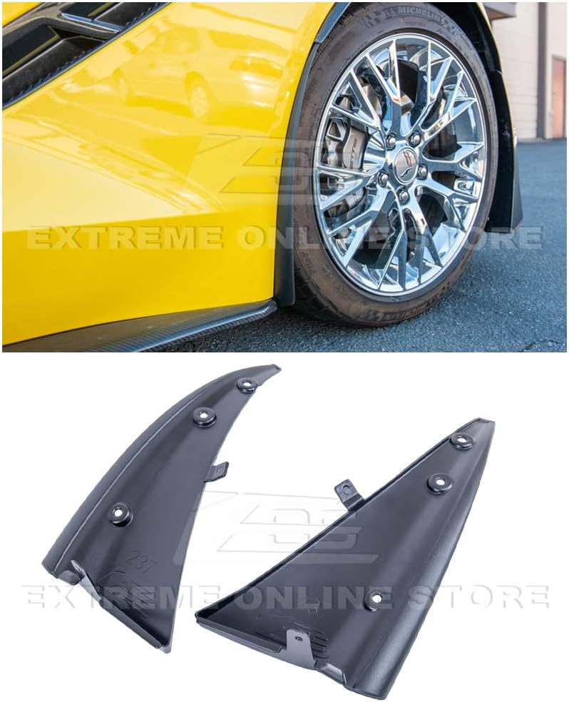 Black Front Side Splash Guards Mud Flap Pair Pack of 2 B2283