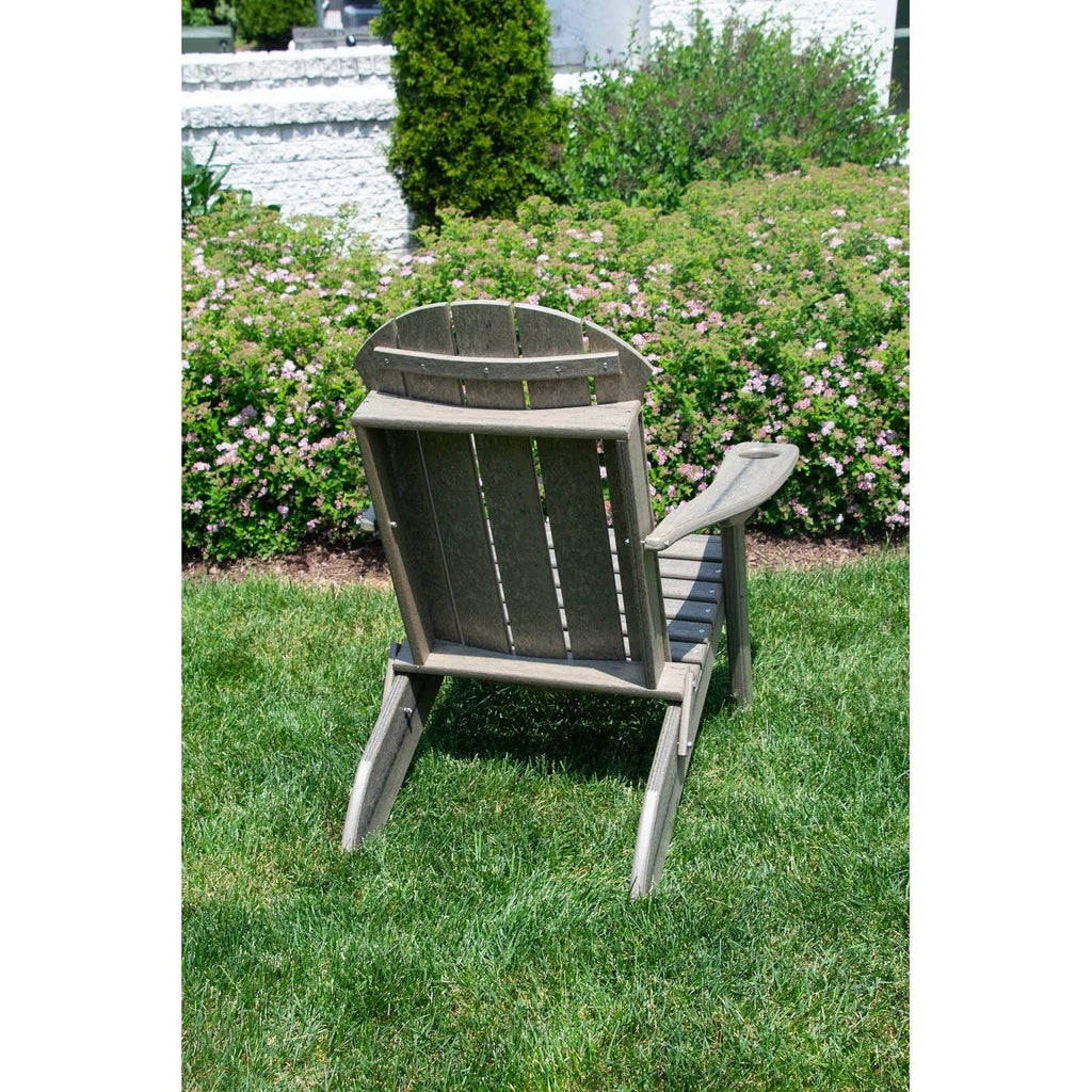 Weathered Wood Folding Adirondack Chair R33200