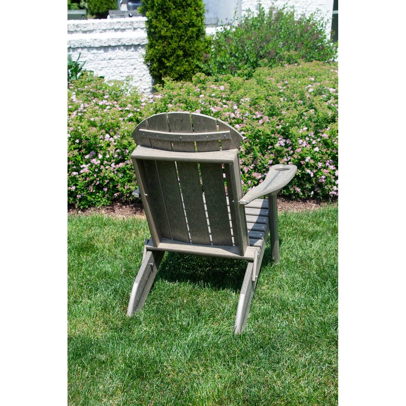 Weathered Wood Folding Adirondack Chair R33200