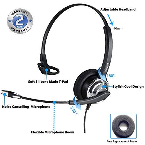 USB Headset with Microphone Noise Cancelling and Volume Controls C730739