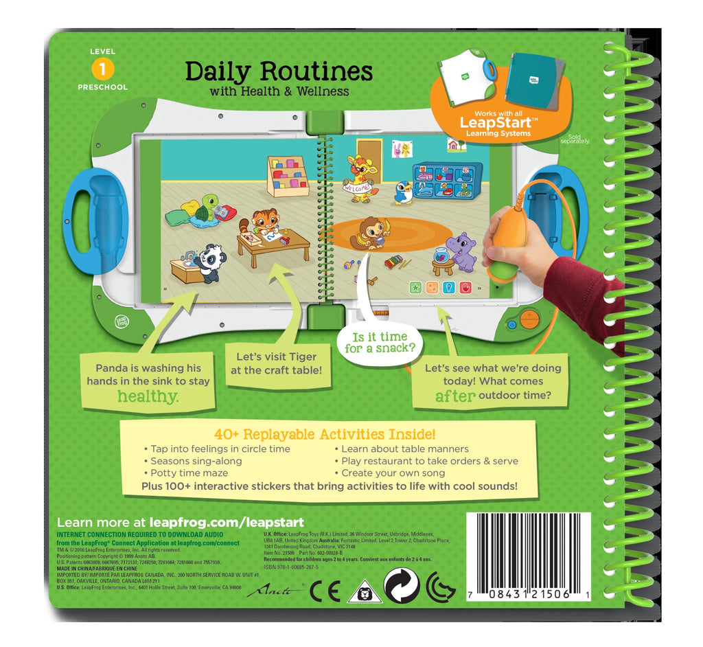 Preschool Daily Routines Activity Learning Book F8387