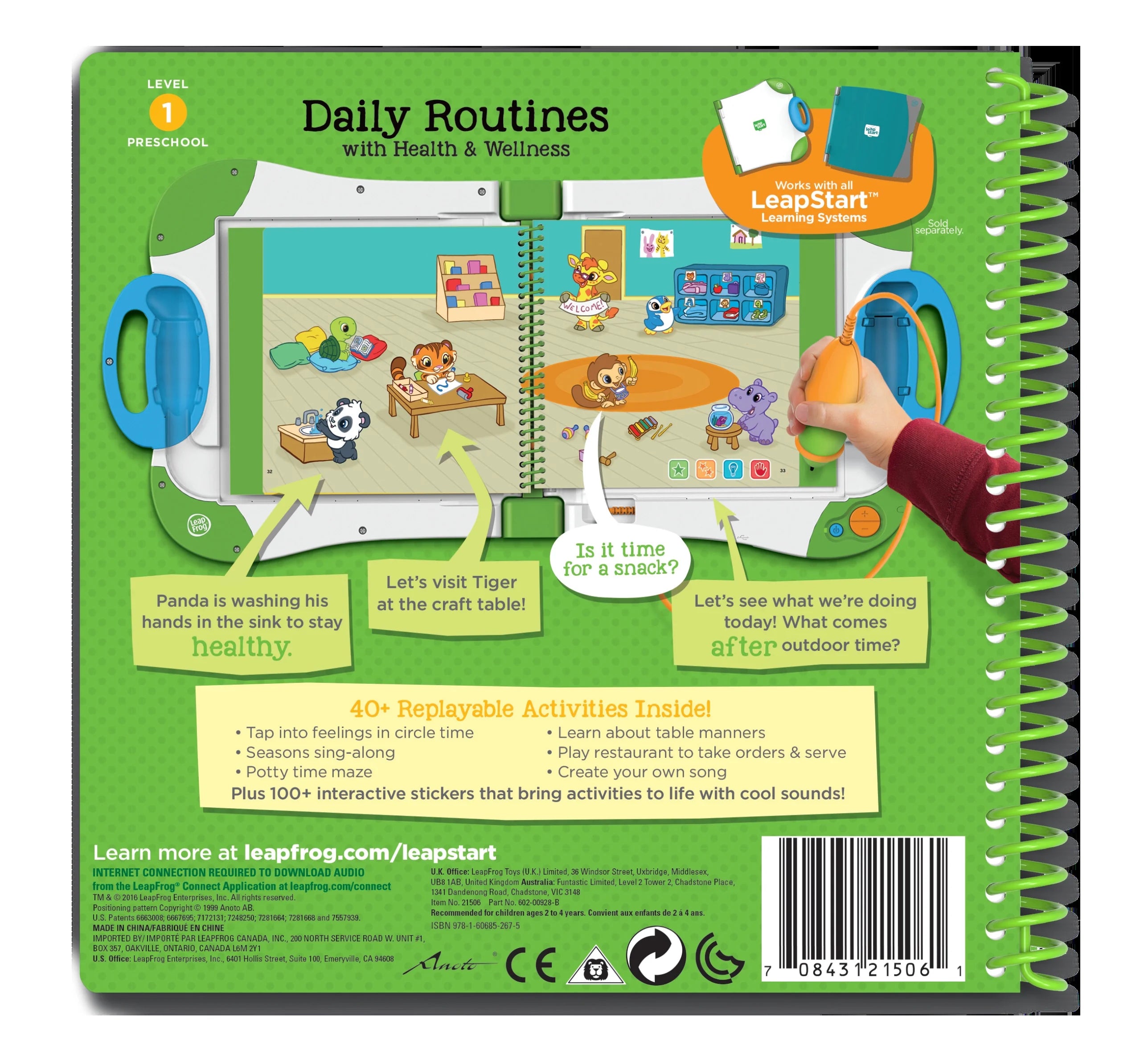 Preschool Daily Routines Activity Learning Book F8387