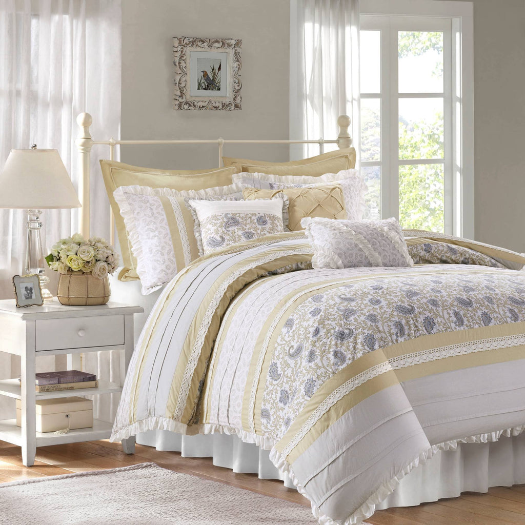 California King Cotton Percale Duvet Cover Set of 9 O295781