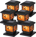 6 Pack Solar Flame Post Lights M822